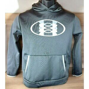 Under Armour Youth Hoodie Medium Kangaroo Pocket Graphic Logo Polyester